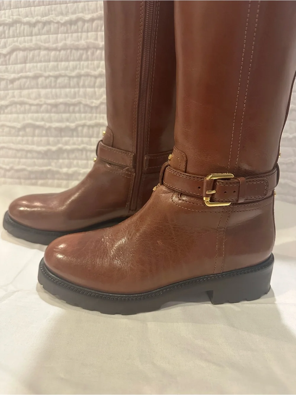 Tory Burch Daniela Riding Boot Size Brown 6.5